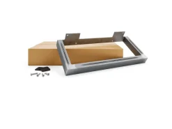 HEVVA Möbelbein GRAZ 15 cm Hoch 20 cm Tief 1 Stück Rohstahl-Klarlack