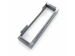 Discount HEVVA Möbelbein GRAZ 25 cm Hoch 20 cm Tief 1 Stück Rohstahl-Klarlack