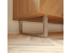 Hot HEVVA Möbelfüße GRAZ 15 cm Hoch 30 cm Tief 2er Set Rohstahl-Klarlack Stahlfarben