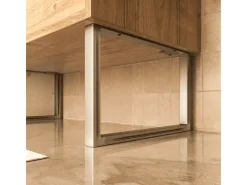 Online HEVVA Möbelfüße GRAZ 25 cm Hoch 40 cm Tief 2er Set Rohstahl-Klarlack