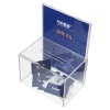 HMF 46916 Acryl Spendenbox Blatteinschub 22 x 15 x 15 cm DIN A4 Transparent