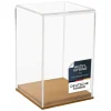 New HMF 46881 Acryl Vitrine Schaukasten mit Holzsockel für Figuren 14 x 14 x 22 cm Transparent
