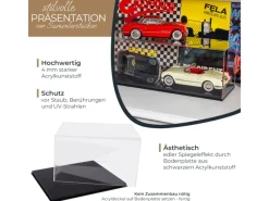 Hot HMF 46806 Acryl Vitrine Schaukasten für Modellautos Figuren 32 x 28 x 20 cm Transparent