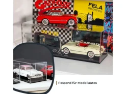HMF 46802 Acryl Vitrine Schaukasten für Modellautos Figuren 27 x 12 x 11 cm Transparent