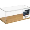 Sale HMF 46872 Acryl Vitrine Schaukasten mit Holzsockel für Modellautos 27 x 12 x 11 cm Transparent