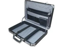 New HMF 14651-02 Alu Aktenkoffer Herren Zahlenschloss 45 x 33 x 11 cm Schwarz