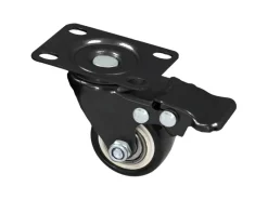 Online HMF 6710 Schwerlastrollen Bremse Polyurethan 4 Stück 38 mm bis 300 kg Schwarz