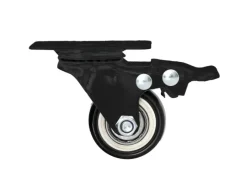 Online HMF 6710 Schwerlastrollen Bremse Polyurethan 4 Stück 38 mm bis 300 kg Schwarz