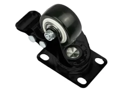 Online HMF 6710 Schwerlastrollen Bremse Polyurethan 4 Stück 38 mm bis 300 kg Schwarz