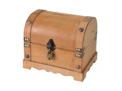 New HMF 6414-51 Spardose Holz Schloss 23 x 18 x 20 cm Groß Namibia