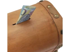 New HMF 6414-51 Spardose Holz Schloss 23 x 18 x 20 cm Groß Namibia