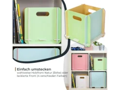 HMF Aufbewahrungsbox 3740 Holz zum Zusammenstecken 25cm in Mehrfarbig