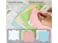 HMF Aufbewahrungsbox 3740 Holz zum Zusammenstecken 25cm in Mehrfarbig