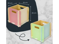 HMF Aufbewahrungsbox 3740 Holz zum Zusammenstecken 25cm in Mehrfarbig