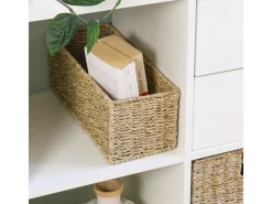 Clearance HMF Aufbewahrungskorb Badezimmer Korb Geflochten Seegras 38 x 15 x 14 cm