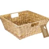 Sale HMF 37269-30CM Geschenkkorb Leer Aufbewahrungskorb Geflochten Wasserhyazinthe 30 x 30 x 12 cm