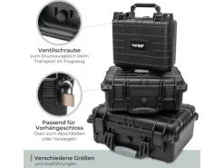 HMF ODK100 Outdoor-Fotokoffer Transportkoffer Rasterschaumstoff 34 x 29 x 15 cm