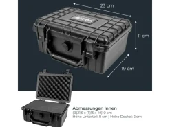 HMF ODK100 Outdoor-Fotokoffer Transportkoffer Rasterschaumstoff 23 x 19 x 11 cm