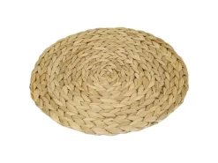 HMF 37230-S6 Tischset Rund Geflochten aus Wasserhyazinthe Platzset Abwaschbar 6er Set 30 cm