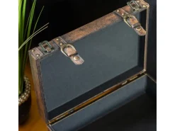 HMF VKO103 Vintage Koffer Holz 38 x 26 x 13 cm Deko Klassik