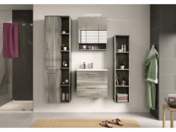 Sale Hängeregal York Rauchsilber 30 cm x 136 cm vier offene Fächer