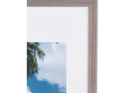 New Holzbilderrahmen Gerillt 21 cm x 29,7 cm Grau