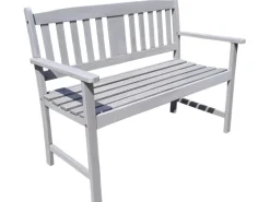 Hot Garden Pleasure Holz-Gartenbank Stirling 2-Sitzer Grau lackiert 86 x 110 x 56,5 cm