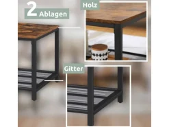 Sale holz4home Couchtisch Connie mit Gitterablage