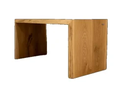 holz4home Massivholz Hocker Bank aus Eiche mit Baumkante XL