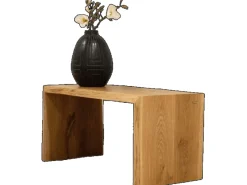 New holz4home Massivholz Hocker Bank aus Eiche mit Baumkante M