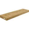 Hot holz4home Schwebendes Wandregal aus Eiche 70cm Ohne Baumkante Natur