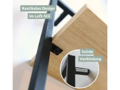 holz4home Wandregal mit Rahmen MDF Sonoma 4 Teiliges Set