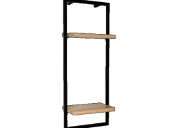 Discount holz4home Wandregal High in Schwarz Gerahmt von Hellgrau ohne Baumkante