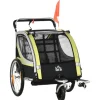 Discount HOMCOM 2 in 1 Kinderfahrradanhänger mit Mesh-Tür