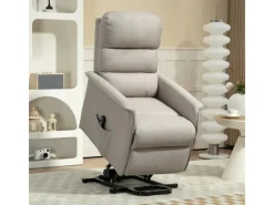 Sale HOMCOM Aufstehsessel Polyester Stahl Beige 66L x 90B x 96H cm