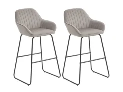 HOMCOM Barhocker 2er Set Gepolstert Barstuhl für Küche Wohnzimmer Grau