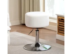 Best HOMCOM Barhocker Gepolstert mit Metallgestell für Küche Wohnzimmer Weiß