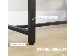 Sale HOMCOM Bartisch mit Holzoptik Spanplatte Stahl Braun 120L x 40B x 105H cm