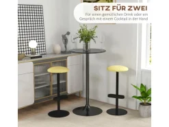 New HOMCOM Bartisch Runder Tresentisch