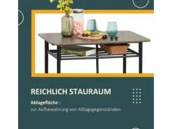 HOMCOM Bartisch Set mit 2 Barhocker MDF Metall Schwarz 80B x 50T x 90H cm