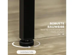 HOMCOM Bartisch Set mit 4 Barhocker MDF Metall Grau 110L x 50B x 89,5H cm