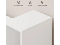 HOMCOM Bücherregal Aufbewahrungsregal Spanplatte Weiß 105L x 30B x 63H cm