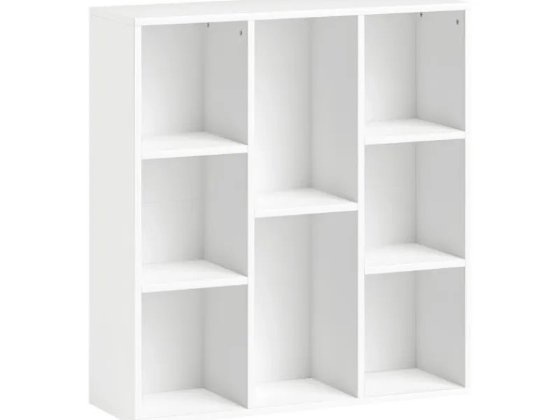 New HOMCOM Bücherregal Standregal mit 8 Ebenen Aufbewahrungsregal