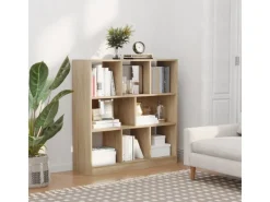 HOMCOM Bücherregal 3-Stöckige für Home-Office Wohnzimmer 97,5 x 30 x 100cm