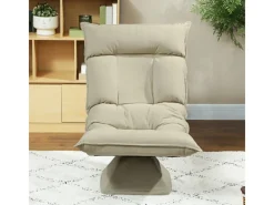 Clearance HOMCOM Bodenstuhl 360° Drehbar Bodensessel mit 5-Fach 70L x 62B x 95H cm Beige