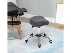 Outlet HOMCOM Drehstuhl Kosmetikhocker Gepolstert