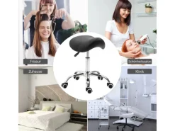 Online HOMCOM Drehstuhl Rollhocker Höhenverstellbar