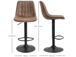 Sale HOMCOM 2er-Set Barhocker Höhenverstellbar Drehbar