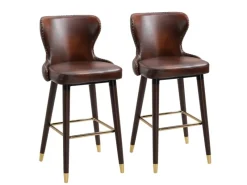 HOMCOM 2er-Set Barhocker mit Rückenlehne