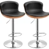 HOMCOM 2er-Set Barhocker mit Rückenlehne Drehbar